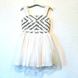 Amy's Closet Girls Sequins White Tulle Dress Size 5